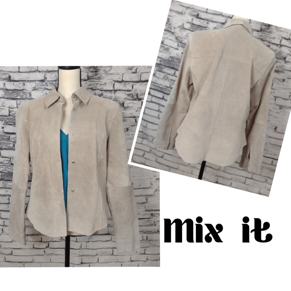 Mix-It suede shirt jacket